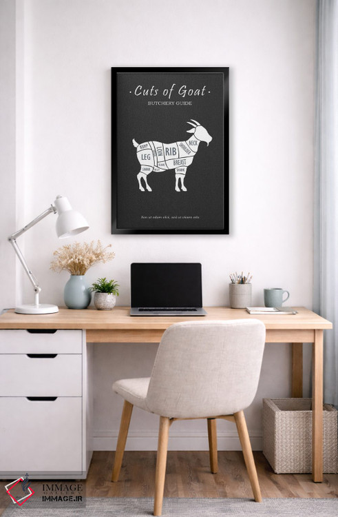تابلو مینیمال گوشت بز قصابی اثر مارک روگان - D5B
