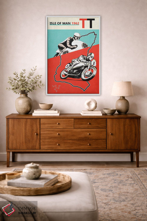 تابلو دکوراتیو مسابقات TT جزیره من ۱۹۶۲ اثر مارک روگان - D2W