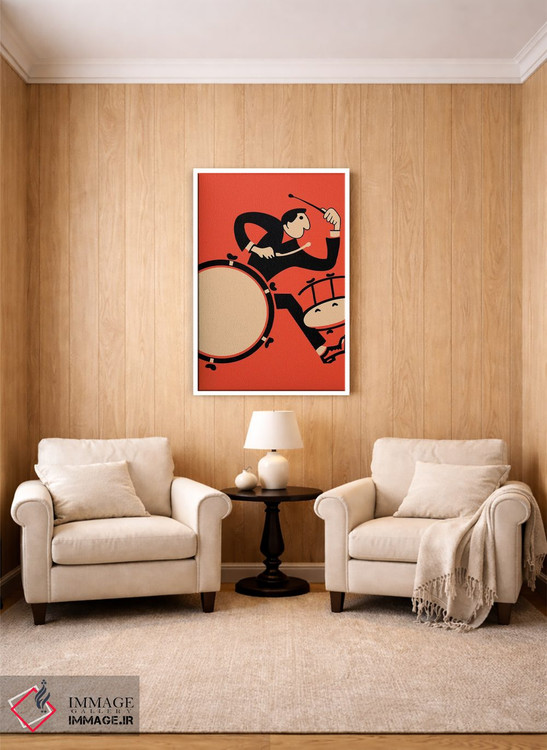 تابلو دکوراتیو نوازنده درام اثر مارک روگان - D2W