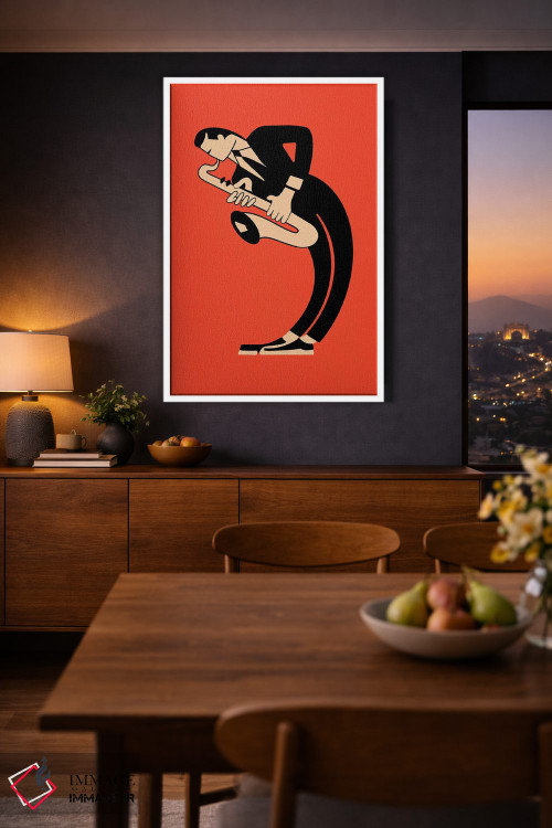 تابلو مینیمال ساکسوفون اثر مارک روگان - D2W