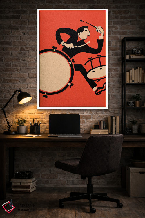 تابلو دکوراتیو نوازنده درام اثر مارک روگان - D4W