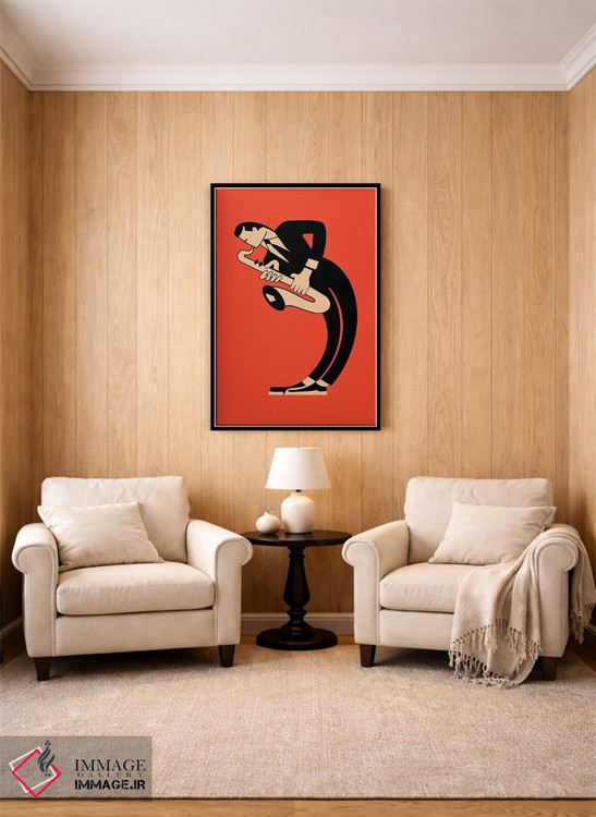 تابلو مینیمال ساکسوفون اثر مارک روگان - D3B