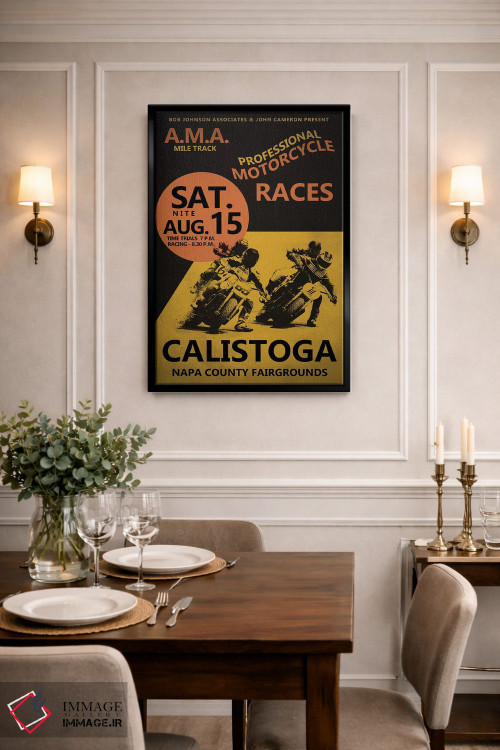 تابلو دکوراتیو مسابقات موتورسواری کالیستوگا اثر مارک روگان - D1B