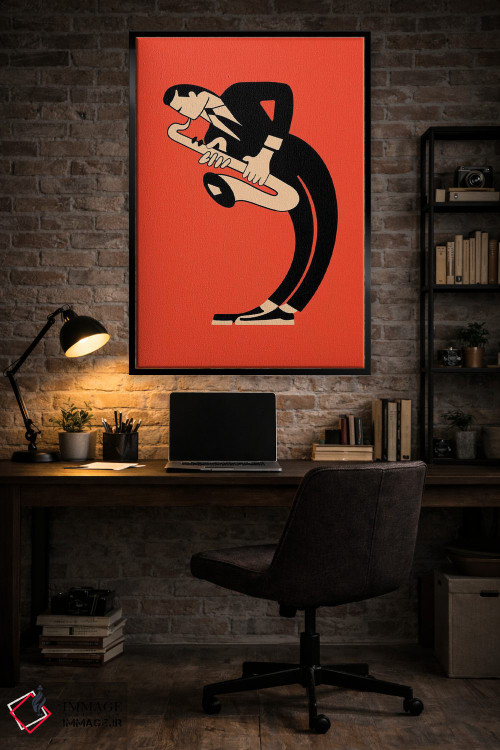 تابلو مینیمال ساکسوفون اثر مارک روگان - D4B