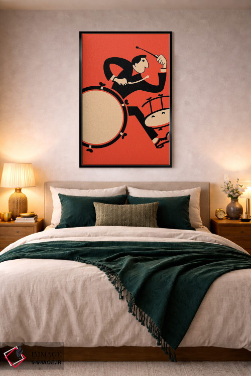 تابلو دکوراتیو نوازنده درام اثر مارک روگان - D5B