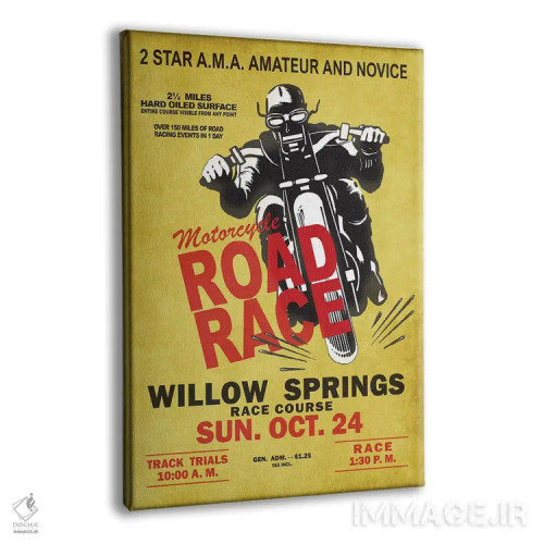 تابلو دکوراتیو مسابقه جاده ویلو اسپرینگز اثر مارک روگان - نمای پرسپکتیو محصول