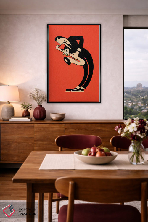 تابلو مینیمال ساکسوفون اثر مارک روگان - D5B