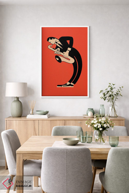 تابلو مینیمال ساکسوفون اثر مارک روگان - D6W