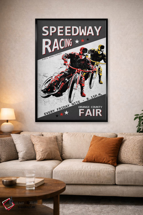 تابلو دکوراتیو مسابقات اسپیدوی در نمایشگاه شهرستان اورنج اثر مارک روگان - D2B