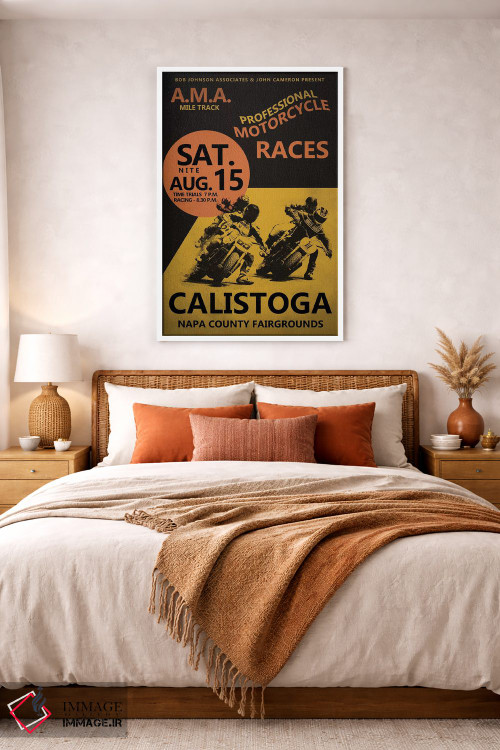 تابلو دکوراتیو مسابقات موتورسواری کالیستوگا اثر مارک روگان - D3W