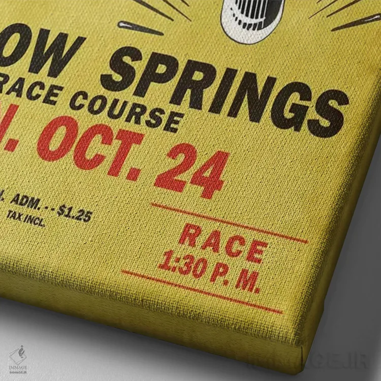 تابلو دکوراتیو مسابقه جاده ویلو اسپرینگز اثر مارک روگان - نمای نزدیک بافت بوم