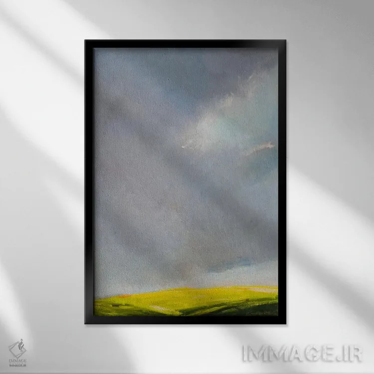 تابلو دکوراتیو پرتوی ملایم نور اثر ریچ گومبار - نمای قابدار مشکی