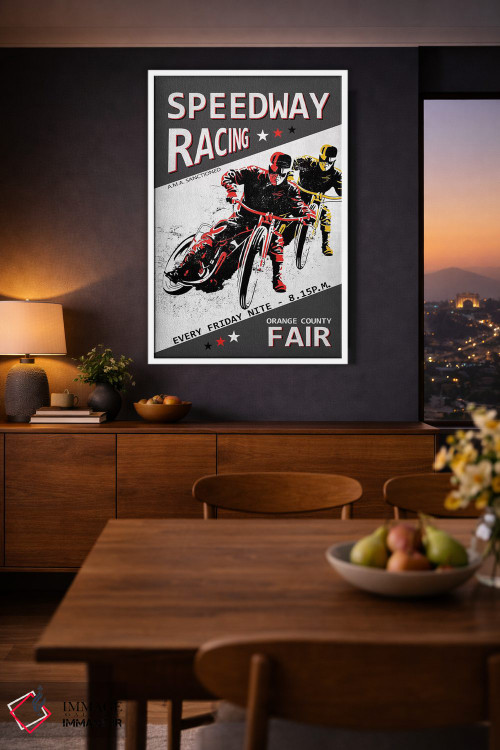 تابلو دکوراتیو مسابقات اسپیدوی در نمایشگاه شهرستان اورنج اثر مارک روگان - D3W