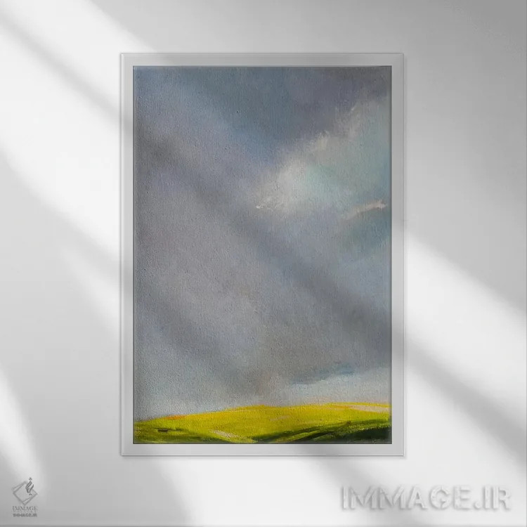 تابلو دکوراتیو پرتوی ملایم نور اثر ریچ گومبار - نمای قابدار سفید