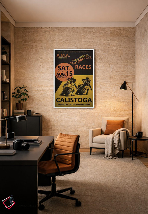 تابلو دکوراتیو مسابقات موتورسواری کالیستوگا اثر مارک روگان - D6W