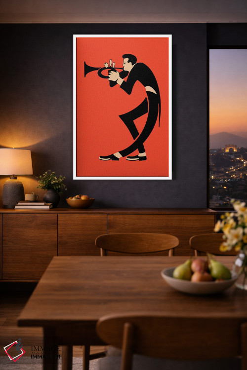 تابلو مینیمال ترومپت اثر مارک روگان - D2W