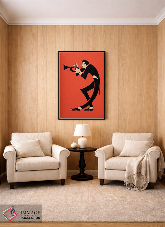 تابلو مینیمال ترومپت اثر مارک روگان - D3B