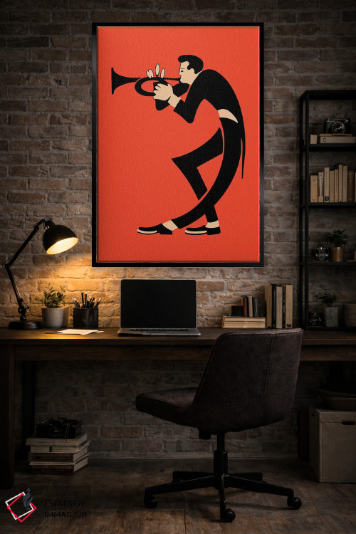 تابلو مینیمال ترومپت اثر مارک روگان - D4B