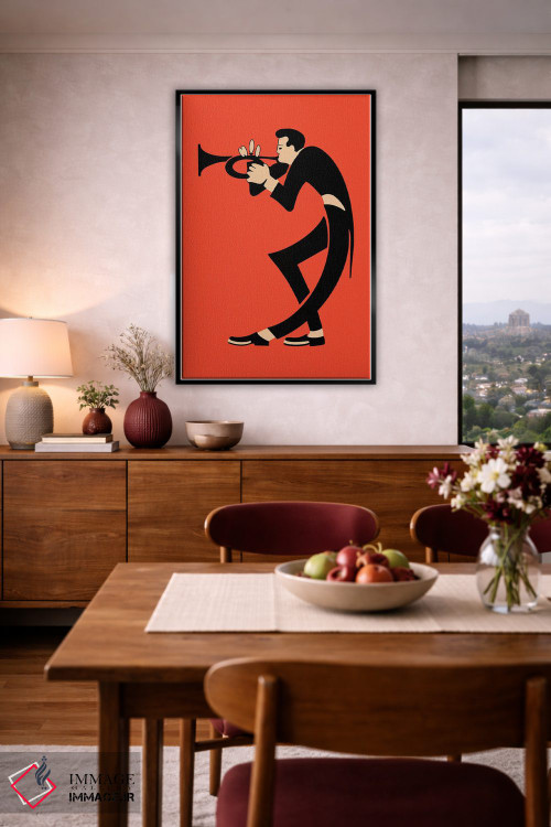 تابلو مینیمال ترومپت اثر مارک روگان - D5B