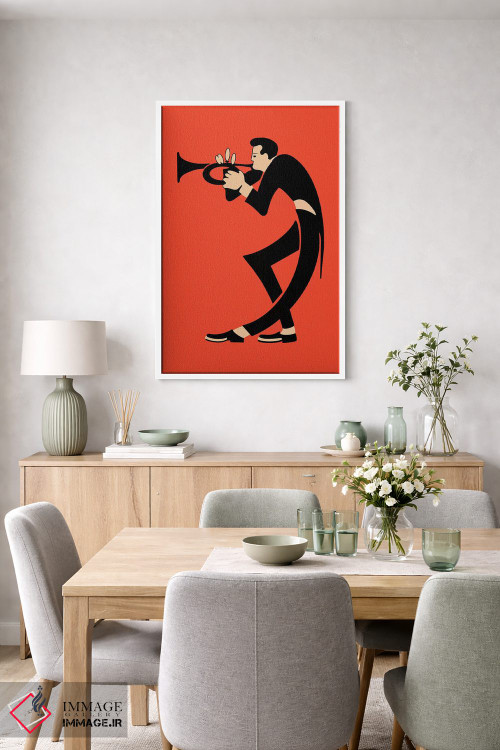 تابلو مینیمال ترومپت اثر مارک روگان - D6W