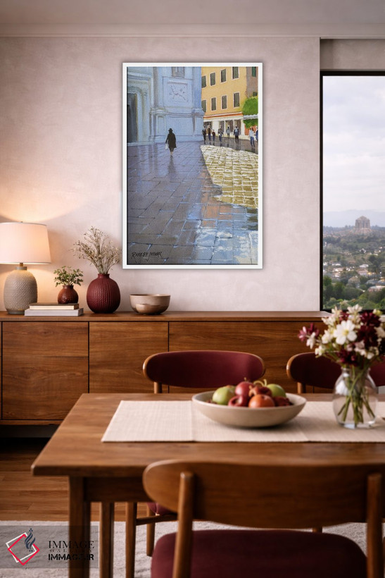 تابلو دکوراتیو Venice,درخشش پس از باران، ونیز اثر رامش جاوهر - D4W