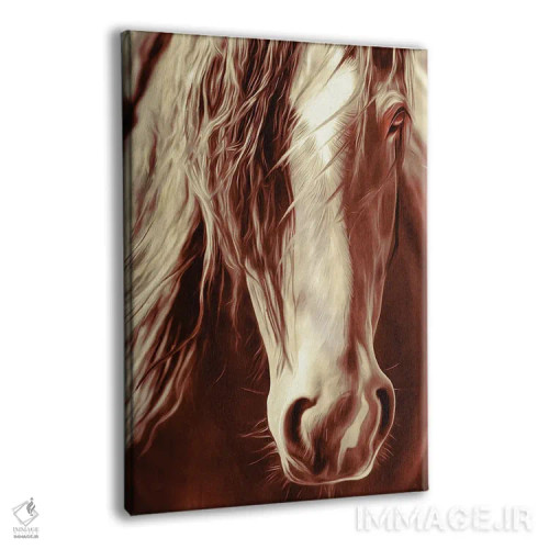تابلو دکوراتیو اسب رودئو به رنگ سپیا اثر رندا تامپسون - نمای پرسپکتیو محصول