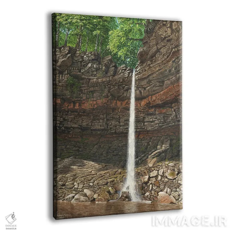 تابلو دکوراتیو آبشار هاردراو، ونسلی دیل، یورکشایر اثر ریچارد هارپوم - نمای پرسپکتیو محصول
