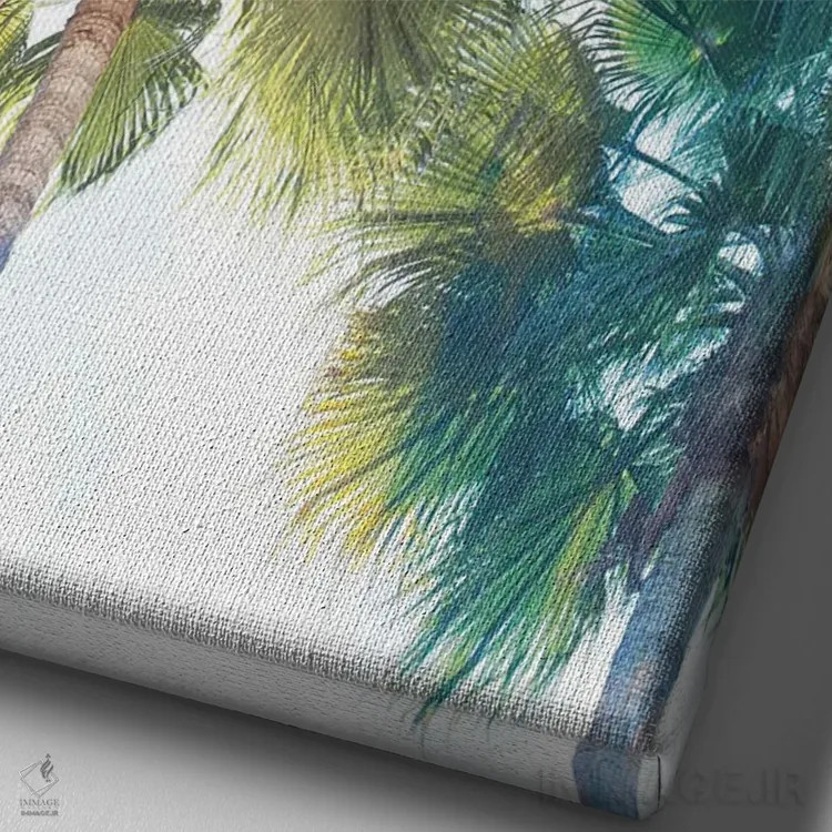 تابلو دکوراتیو پالمتو ۲ اثر رایان هارتسون-ودل - نمای نزدیک بافت بوم