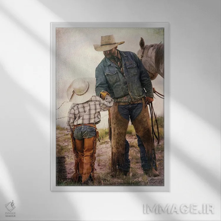 تابلو دکوراتیو کار خوب انجام شده اثر رندا تامپسون - نمای قابدار سفید