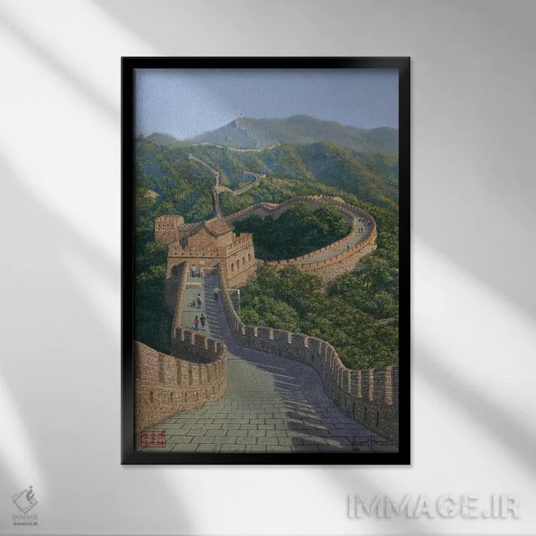 تابلو دکوراتیو دیوار بزرگ چین اثر ریچارد هارپوم - نمای قابدار مشکی