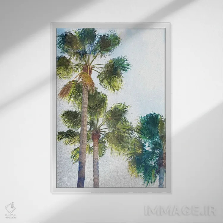 تابلو دکوراتیو پالمتو ۲ اثر رایان هارتسون-ودل - نمای قابدار سفید