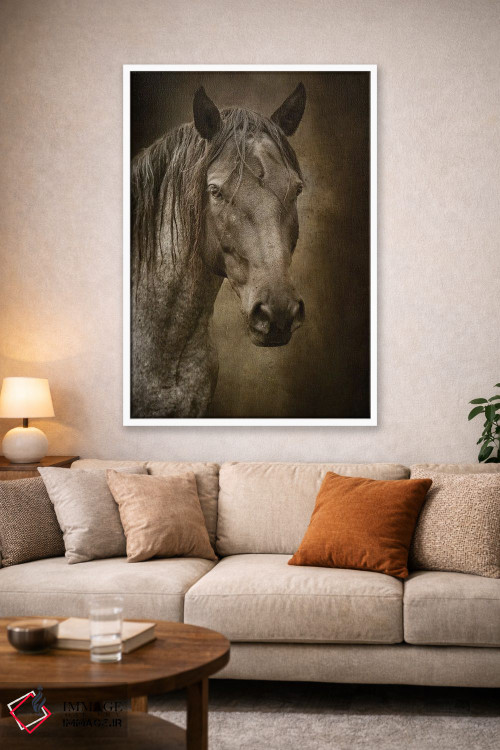 تابلو دکوراتیو اسب سیاه اثر رندا تامپسون - D1W
