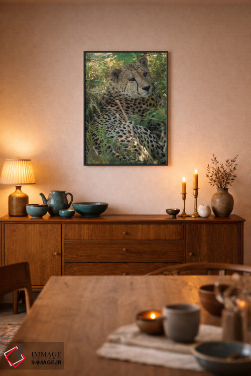 تابلو دکوراتیو یوزپلنگ آفریقایی اثر رندا تامپسون - D6B