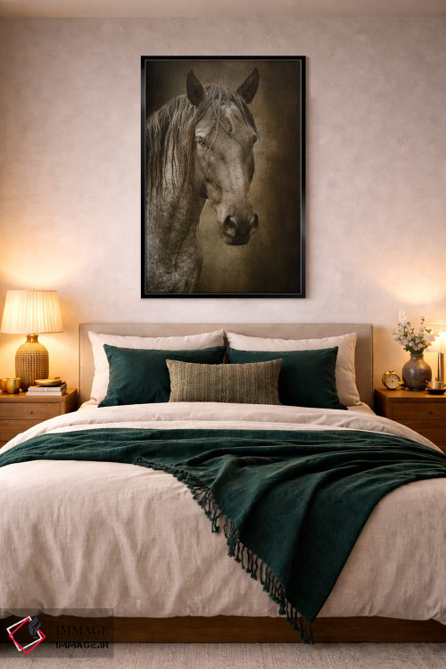 تابلو دکوراتیو اسب سیاه اثر رندا تامپسون - D3B