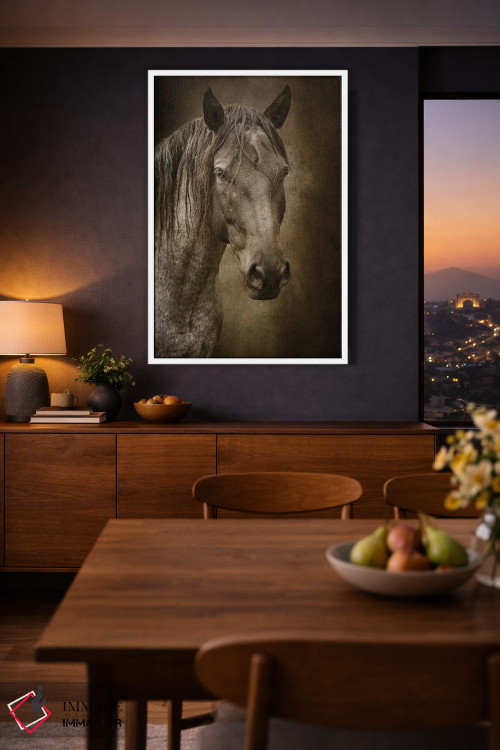 تابلو دکوراتیو اسب سیاه اثر رندا تامپسون - D2W