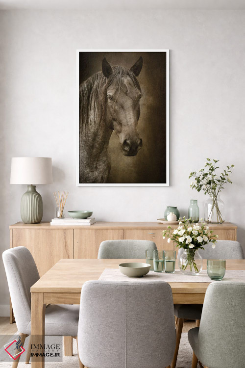 تابلو دکوراتیو اسب سیاه اثر رندا تامپسون - D6W