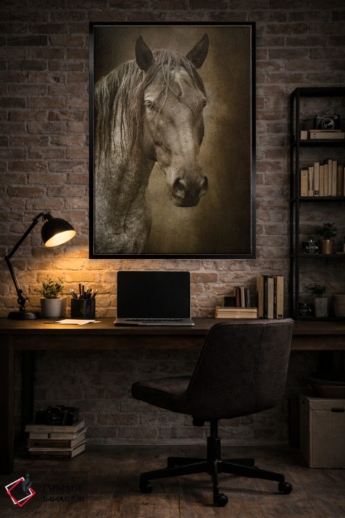 تابلو دکوراتیو اسب سیاه اثر رندا تامپسون - D4B