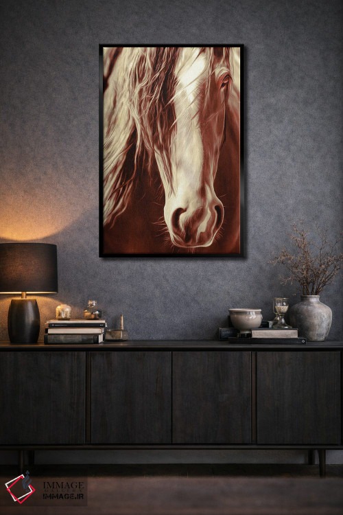 تابلو دکوراتیو اسب رودئو به رنگ سپیا اثر رندا تامپسون - D2B