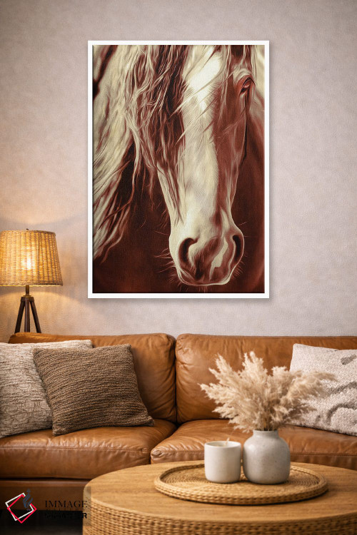 تابلو دکوراتیو اسب رودئو به رنگ سپیا اثر رندا تامپسون - D3W