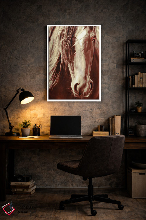 تابلو دکوراتیو اسب رودئو به رنگ سپیا اثر رندا تامپسون - D6W