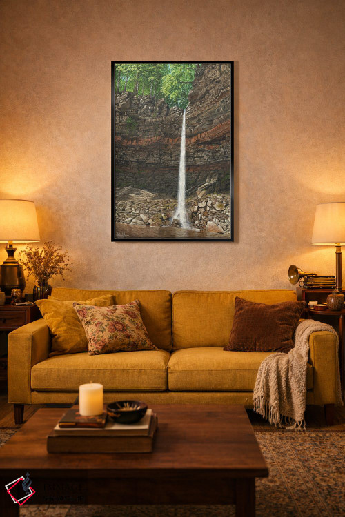 تابلو دکوراتیو آبشار هاردراو، ونسلی دیل، یورکشایر اثر ریچارد هارپوم - D4B
