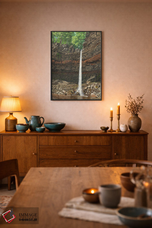 تابلو دکوراتیو آبشار هاردراو، ونسلی دیل، یورکشایر اثر ریچارد هارپوم - D6B