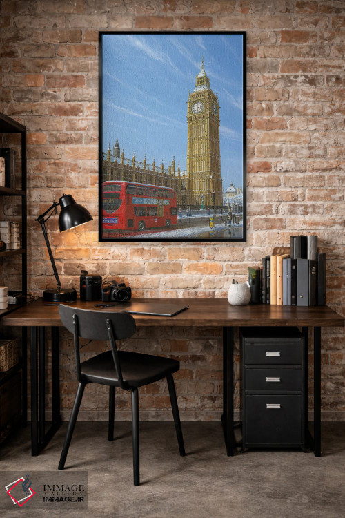 تابلو مدرن صبح زمستانی، بیگ بن، برج الیزابت، لندن اثر ریچارد هارپوم - D5B