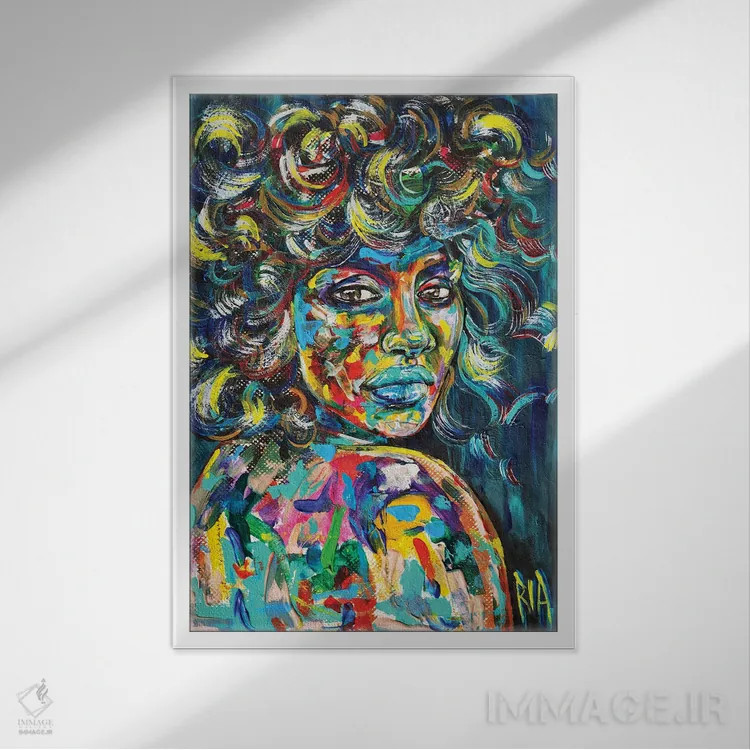 تابلو دکوراتیو خیال ناب، نه داستان واقعیت اثر آرتیست ریا - نمای قابدار سفید