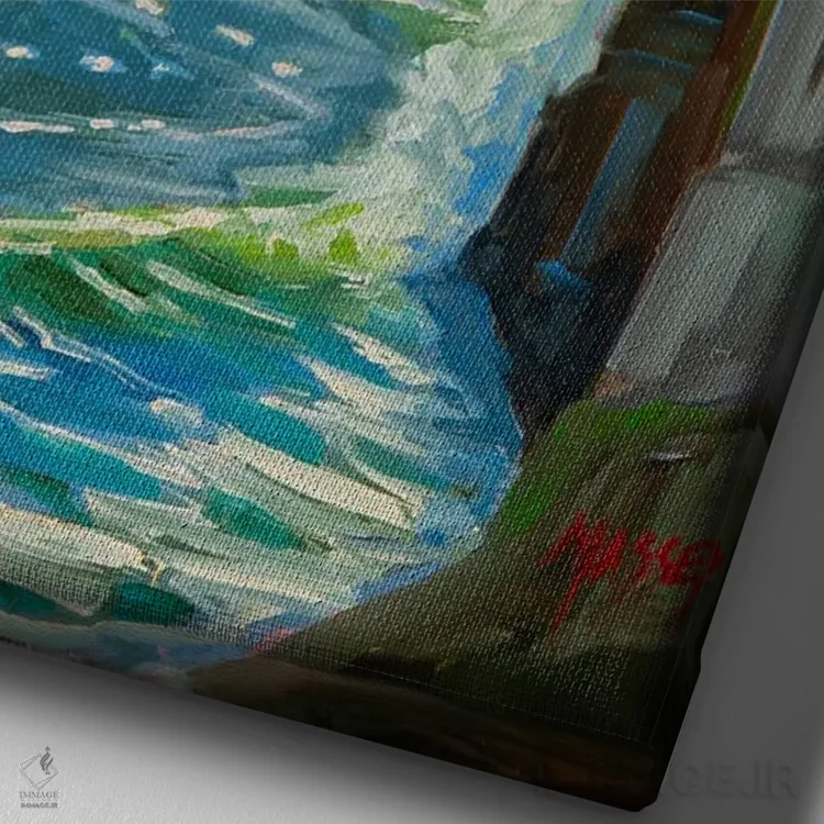 تابلو دکوراتیو Plein Air,در افق اثر ماری مسی - نمای نزدیک بافت بوم