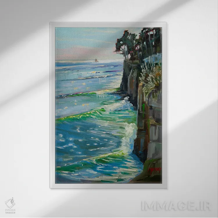 تابلو دکوراتیو Plein Air,در افق اثر ماری مسی - نمای قابدار سفید