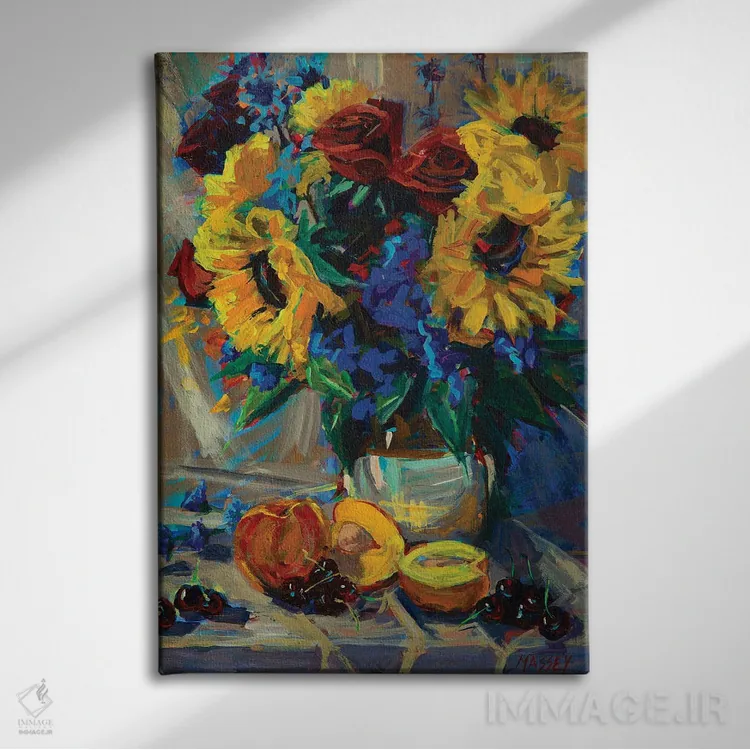 تابلو دکوراتیو میز تابستانی اثر ماری مسی - نمای روبهرو روی دیوار