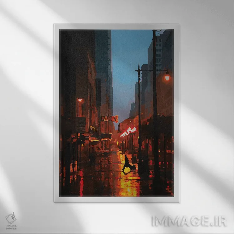 تابلو دکوراتیو پارک ۲ قرنطینه اثر مارکو باربریو - نمای قابدار سفید