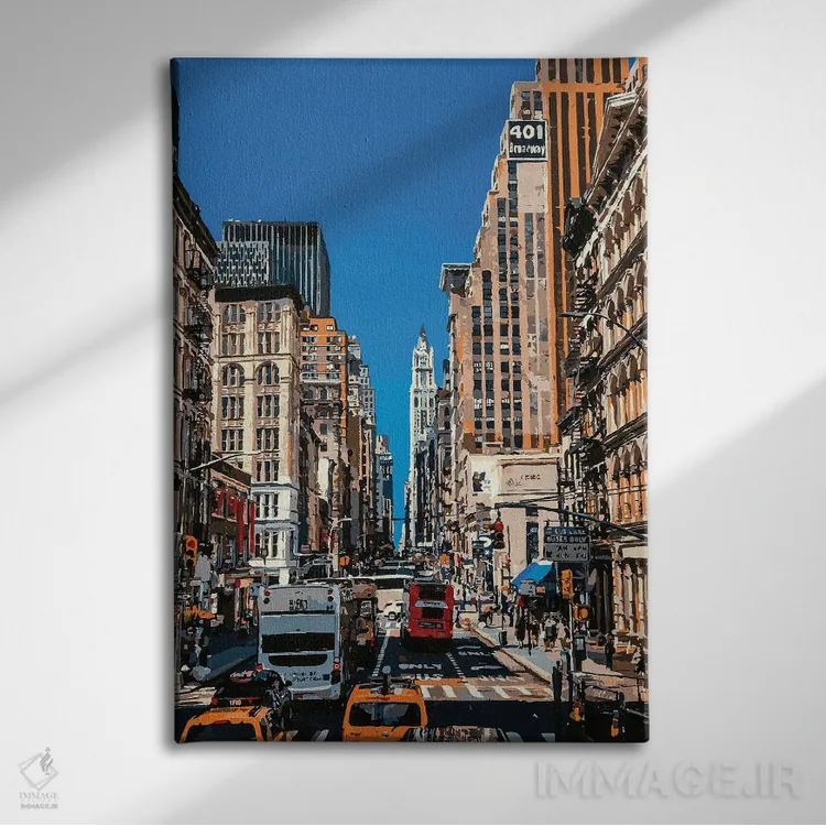 تابلو دکوراتیو ۴۰۱ برادوی اثر مارکو باربریو - نمای روبهرو روی دیوار
