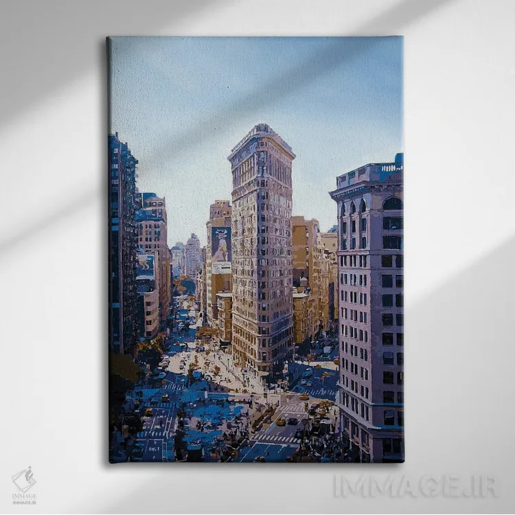 تابلو دکوراتیو ساختمان فلتیرون ۲ اثر مارکو باربریو - نمای روبهرو روی دیوار